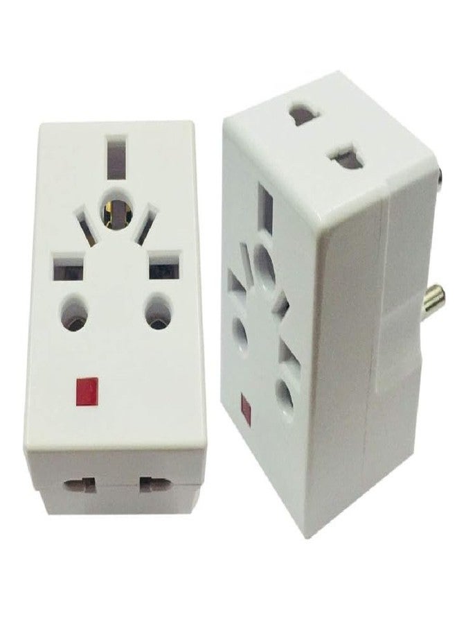 Nirvair Multi Input (3-Way) 3-Pin Plug Multicountry Input Plug Adapter with Fuse for Imported Devices from UK, US, Australia,Japan,etc Plugs - Image 1
